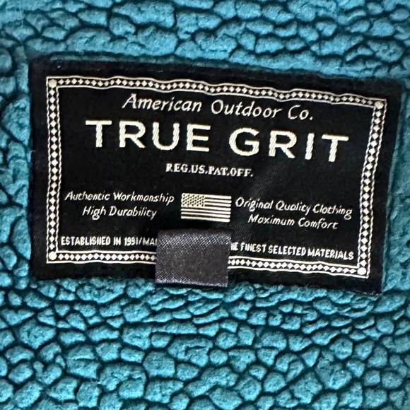 Womens True Grit Quarter Zip Sherpa Forrest Green Pullover, Medium - Picture 5 of 5